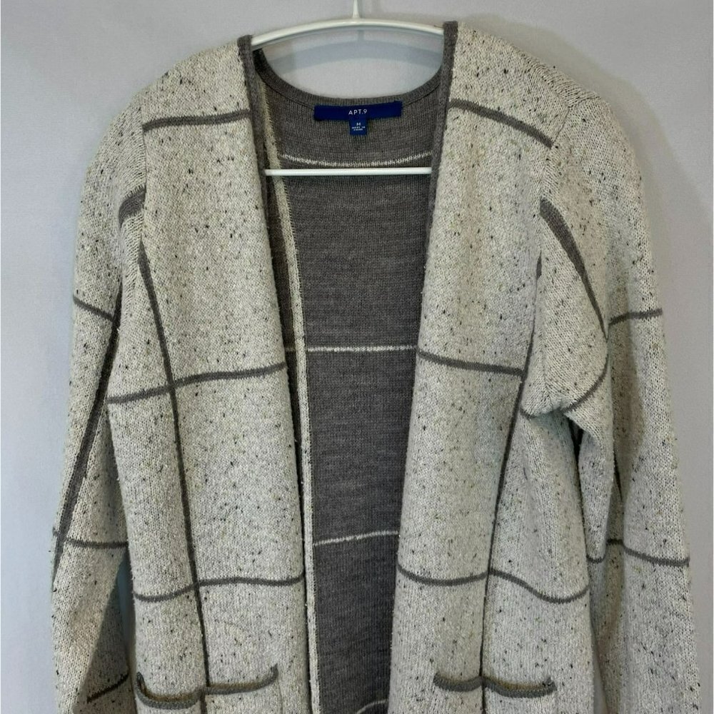 Apt. 9 Cardigan Sweater Open Front Tunic Length W… - image 3